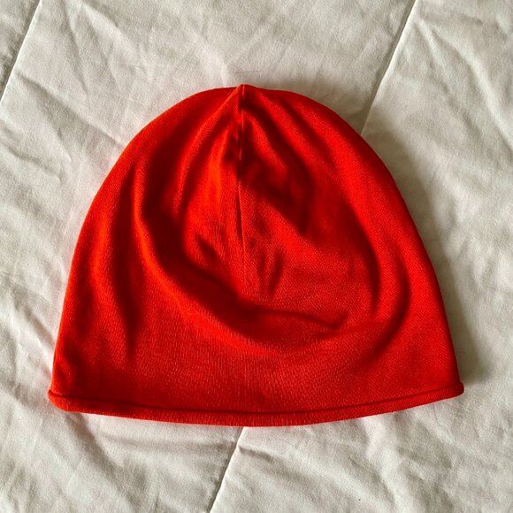 Hanna Andersson 100% Organic Cotton Hat Orange with Embroidered Black Eyes - Picture 2 of 7